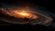 © sungedi - Spectacular luminous spiral formation dominates the deep dark expanse of space