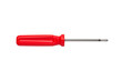 © Matt - Precision screwdriver with red ergonomic handle and metallic shaft on transparent background