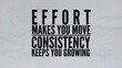 © Fauzi - Words or quotes of inspiration and motivation to succeed Effort makes you move; consistency keeps you growing
