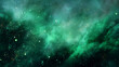 © Rucia - Emerald cosmic clouds with scattered starlight and dust nebula space