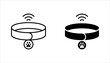 © Ainul - smart pet collar icon set, smart pet tracking technology icon vector illustration on white background