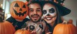 © MBRAMO - Family Halloween Costume Photo with Pumpkins