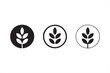 © ALI - Circular wheat icon pack for organic branding, natural product labels, and eco packaging