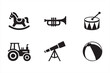 © ALI - Musical and classic toy icons for children’s product packaging and playful design