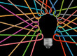 © freshidea - Group Think as a a lightbulb formed from intertwined ropes suggests an idea born from shared strength collective thinking and tightly connected team collaboration.