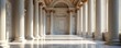 © Vadym - Interior of ancient roman temple with white marble columns. Classical architecture design with gold details. Luxury vintage interior with big pillars. Elegant antique roman style hallway with marble