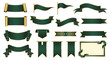 © KHADIZA - Collection of green and gold banners and scrolls