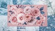 © Holo Frame - Rectangular scarf featuring harmonious rose patterns suitable for winter, color coordination