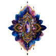 © Pavlinka - Ornamental Gemstone with Celestial Design and Gold Filigree