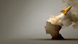 © kvladimirv - Creative Mind Concept with Rocket Launching from Silhouette
