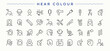 © Rubbble - Hair Colour icon set. Featuring colouring, dry, beauty, salon, shampoo and more. Salon icon set. Minimalist icons collection. Vector illustration.