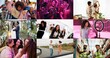 © Lawrenson25/peopleimages.com - Composite, people or friends with happy memory, everyday life or milestone events for social media post. Collage, dancing or group with picture for nostalgia, wedding or workplace for fun moments