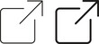 © Martin - External link icon in line design and solid black and white colors for designs