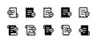 © Lalavida - Invoice Icon Set Line and Solid style for Financial Document