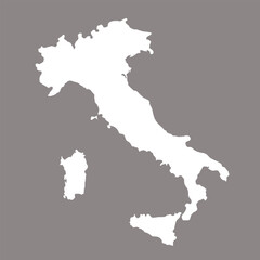  Italy map silhouette vector illustration isol