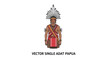 © Lidot - Traditional Papua New Guinean Warrior in Full Ceremonial Attire with Feather Headdress.