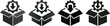 © SHAHID - Driver installation icon with gear inside box and downward arrow symbolizing efficient software setup process