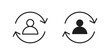 © John - Customer retention icon on white background. Stock vector icon