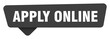 © BHM - apply online black sign isolated on transpatent background. apply online sticker