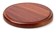 © Jubayer - Round wooden cutting board with a raised edge and grooved detail