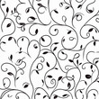 © Tatyana - Elegant black and white floral pattern with swirling vines and leaves