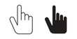 © basit - Finger icon with editable stroke and flat vector pack