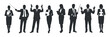 © MOHAMMAD - Set of business people silhouettes in different poses