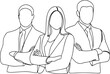 © MorshedBD - Business team illustration in minimalistic line art style