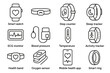 © Olena - Step rate ring health icon mobile activity sleep vector patch wearable