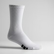 © dadtophoto - A perfect pair of tall, freshly laundered athletic crew socks arranged neatly on a perfectly clean, isolated, seamless studio white backdrop, sport, backdrop, fabric