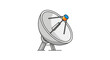 © chounima - Illustration of a satellite dish antenna transmitting or receiving signals in communication