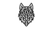 © since 1 - Detailed wolf head illustration with intricate patterns on a clear white background