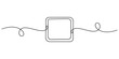 © Bilas - Continuous line drawing of a rounded square frame with wavy path
