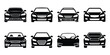 © ganesh106 - car front silhouette icon set. Transport symbol and Vector illustration.