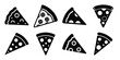 © ganesh106 - pizza slice silhouette icon set. Transport symbol and Vector illustration.