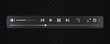 © AnSeet - Video player bar or audio control panel in liquid glass style