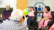 © Iván Moreno - Group of adults with physical disabilities playing ball