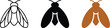 © FULMALA1 - Silhouette of a girl vector illustration of a cartoon insect bug fly design icon