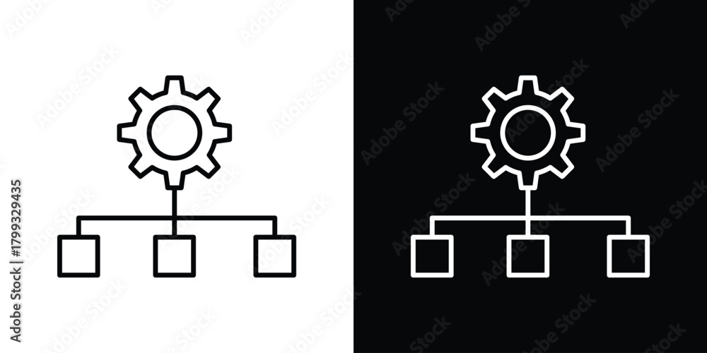 Allocation icon outline. Vector isolated pictogram for web