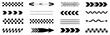 © ThephotoLab - Collection of Black and White Graphic Elements: Arrows, Checkered Patterns, and Lines