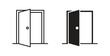 © Bell - Entrance door icon Isolated flat vector in outline collection on white background
