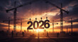 © PictoAi - The year 2026 number construction theme, celebration new year 2026