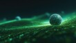 © vectorwin - Digital sphere generating green particle network waveform