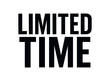 © Design Ful - Clean bold typography with text LIMITED TIME modern condensed font geometric layout isolated on white background minimal vector design commercial lettering style