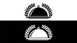© Ismaeel - A culinary award symbol featuring a cloche and laurel wreath on black and white backgrounds.