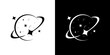 © Aone.std - simpple planet galaxy logo. saturn planet abstract logo design illustration