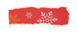 © NoblePix - Torn Christmas Paper Strip with Snowflake Pattern Background