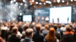 © hao - Blurred background of the business conference a group of people on the stage presentation of the project public talk High quality banner with copy space : Generative AI. High quality