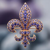 Fleur de lis patterned decorative object design cultural historical symbolic pattern