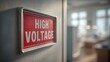 © Oulaphone - A close-up of a 'High Voltage' warning sign mounted on a wall, indicating an area with potentially hazardous electrical power.